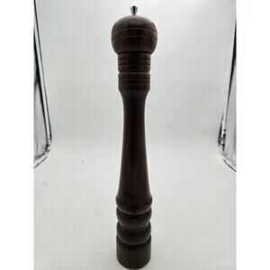 Vintage Mr. Dudley Wood Pepper Grinder Mill 13" tall. MCM